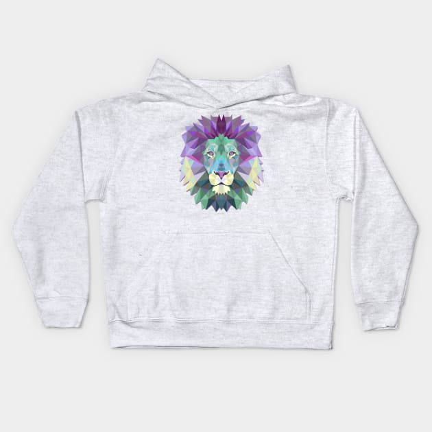 Lion Head Kids Hoodie by Mako Design 